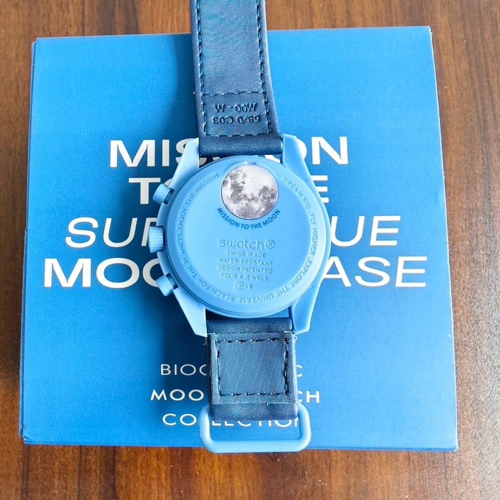 Swatch X Omega Moonswatch Mission To The Super Blue Moonphase Watch - Picture 3 of 5